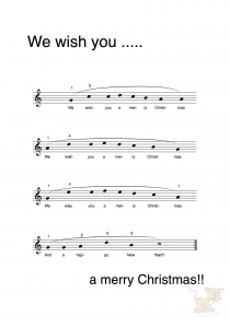 Bladmuziek/sheet music - We wish you a merry christmas